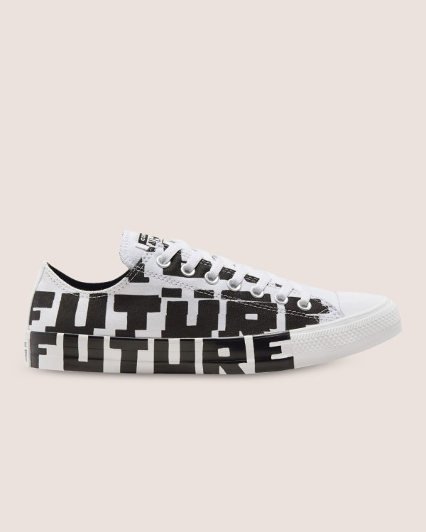 Converse Chuck Taylor All Star Create Future Sort Hvide Sko Danmark - Converse Lave Sneakers Herre -